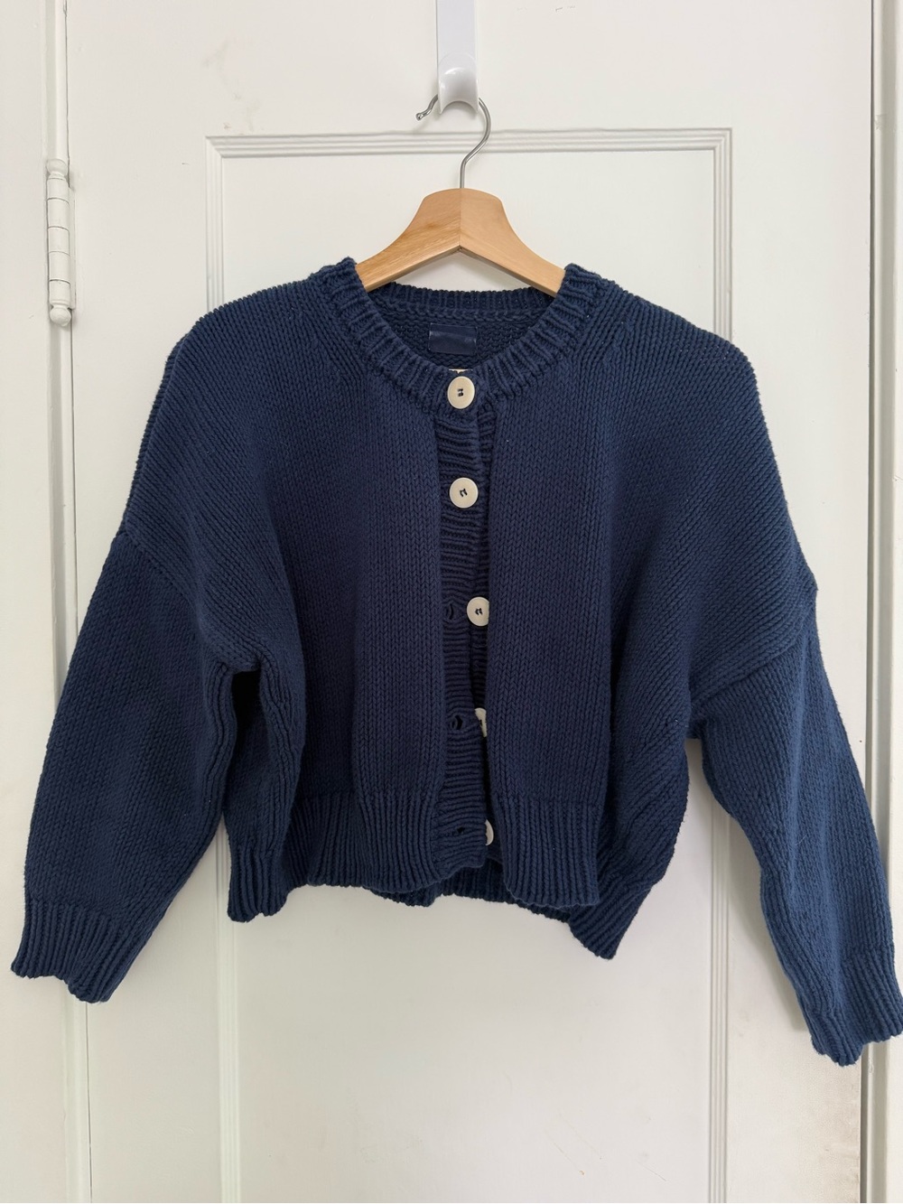 Babaà no14 No.14 cotton cardigan navy